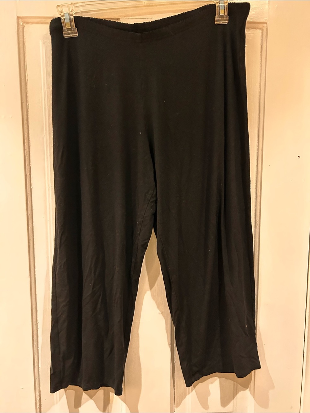J. Jill Black Cropped Wide-Leg Pants